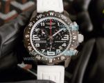 Swiss Replica Breitling Endurance Pro Watch Black Chronograph Dial White Rubber Strap 44mm